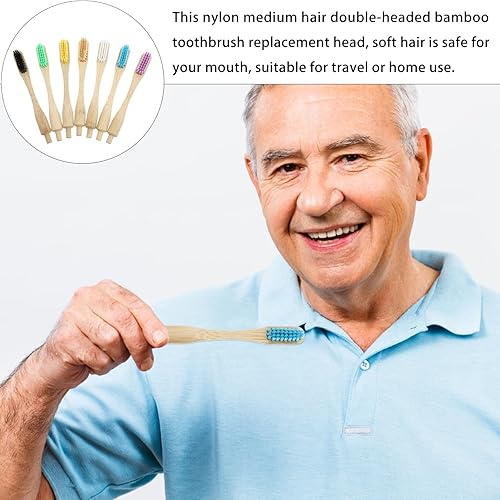 Miniatura 4 de HEALLILY Cepillo de dientes 7 uds. Cepillo de bambú biodegradable Cepillo de limpieza de dientes Cepillos de dientes biodegradables Cepillo de