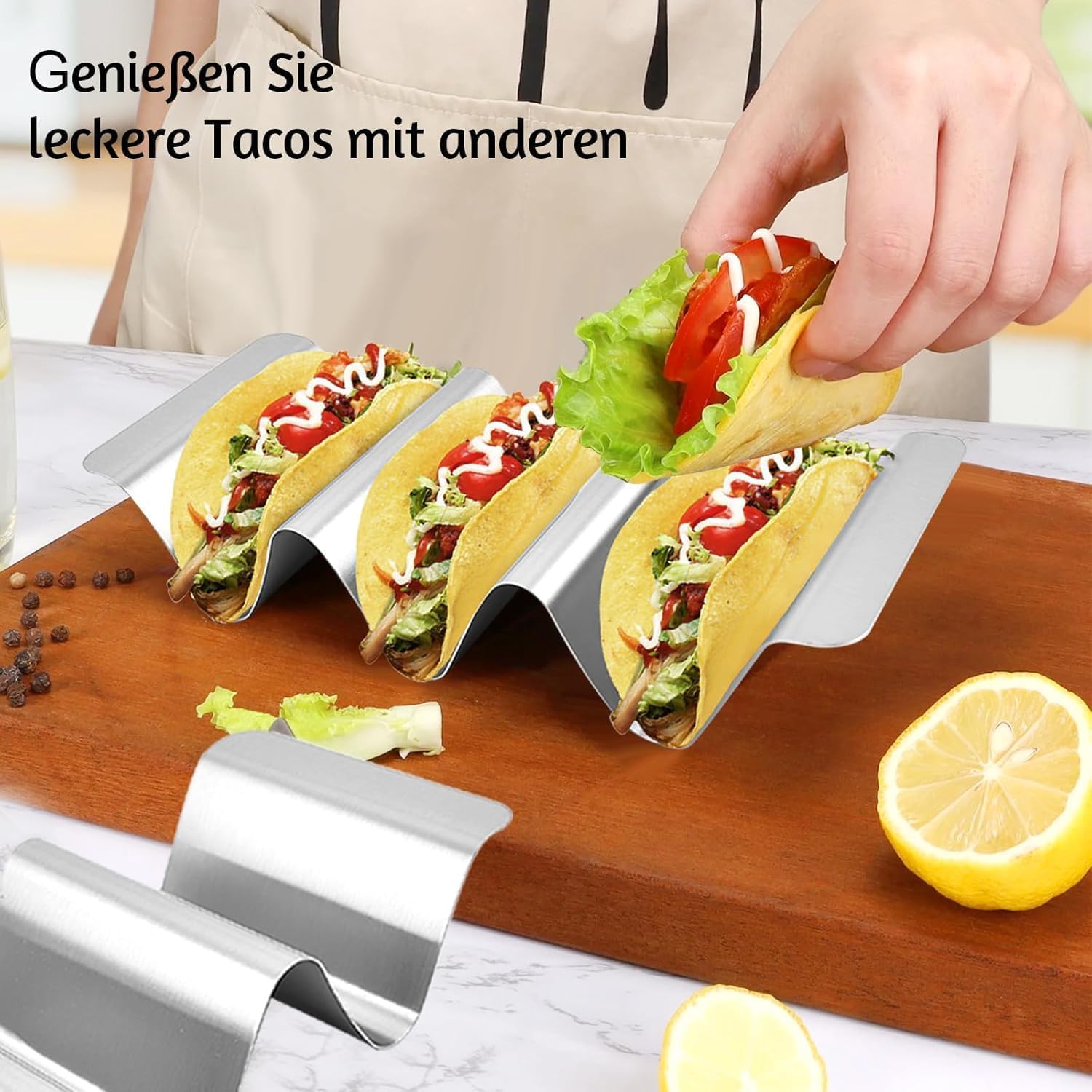 KOOSREEL Lot de 3 Supports à Juego de 3 Soportes para Taco, Acero Inoxidable