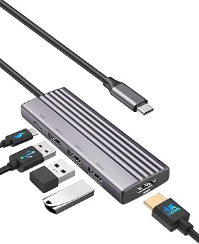 USB C Hub, 5-in-1 USB C MultiPort Adapter for MacBook Pro,USB C to HDMI Hub dongle, with HDMI 4k,100W PD, 3*USB 3.0, usb hubs Adapter Compatible with MacBook Air/iMac/Dell/Acer/HP/ASUS