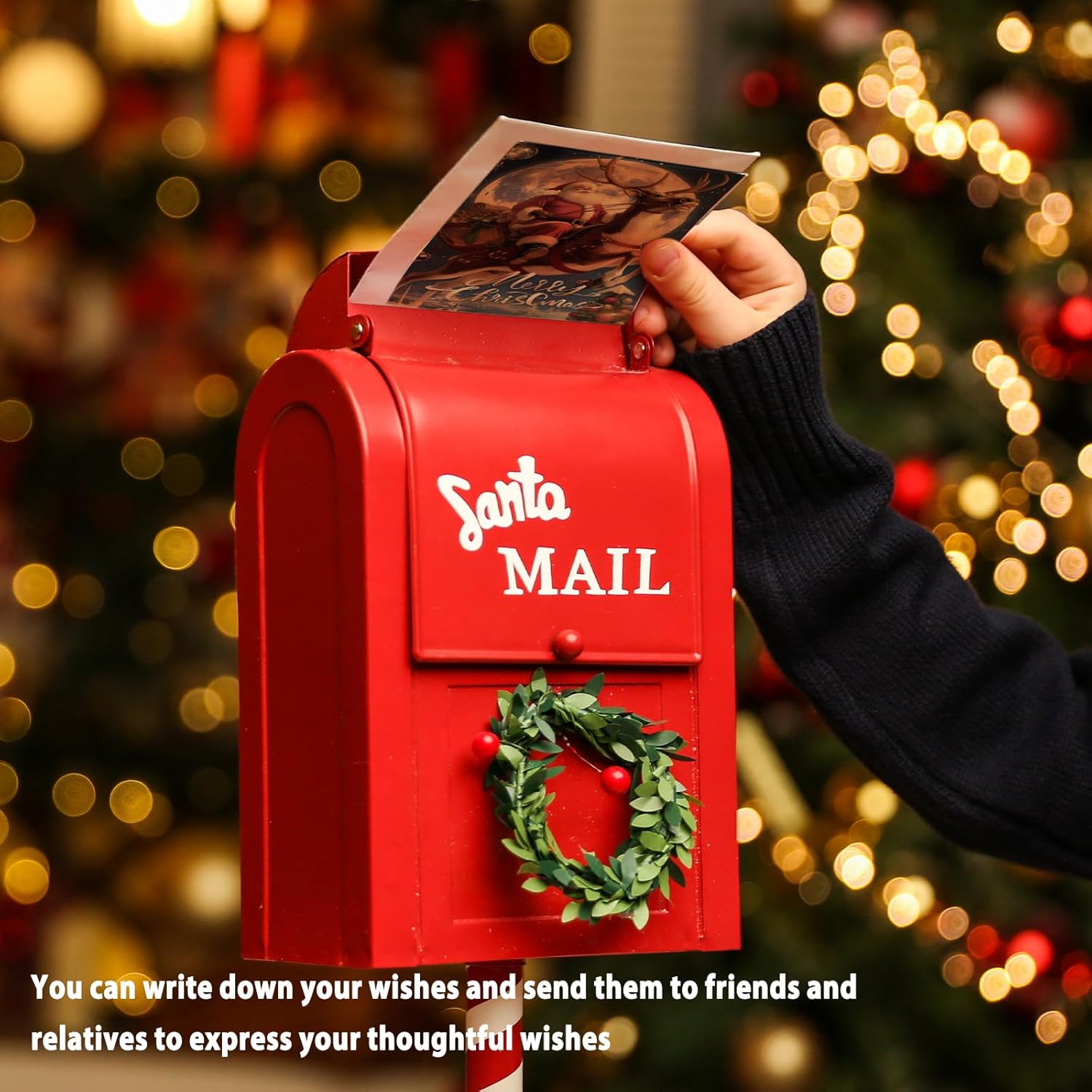 32 Vintage Christmas Postcards, Santa Claus Snowman Reindeer Pattern, Blank Christmas Greeting Cards Decorations, Retro Post Cards for Holiday Party Favors, 350gsm, 4 x 6 Inch - Image 6