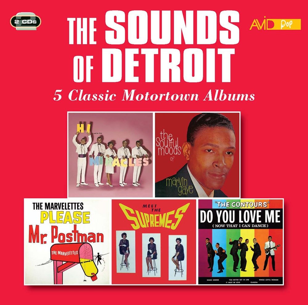 The Sounds of Detroit: 5 Classic Motortown Albums (Avid Pop) 2CD Album