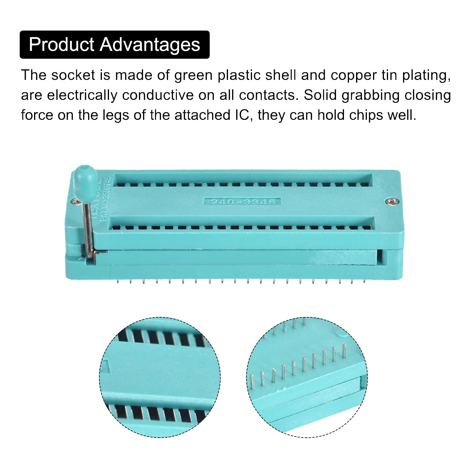 5 Pezzi Zoccolo Di Prova ZIF 28 Pin Per IC - Tester Universale Per Programmazione E Test Circuiti - Foto 6