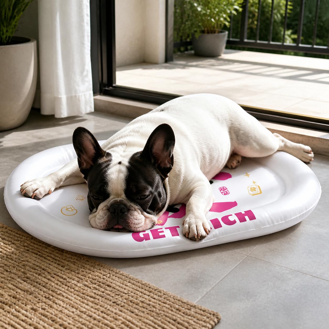 Tapis Rafraîchissant pour, Ovale Fortune, M | Matériau plastique, Tapis fraîcheur, Journées ensoleillées, Pour les amis s bêtes