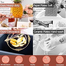 Hioasis 175pcs Burgundy and Gold Plastic Plates - Elegant Disposable Dinnerware Set Suitable for 25 Guests Include 10.25 Dinner & 7.5 Dessert Plates, Cutlery, Napkins, Cups for Party