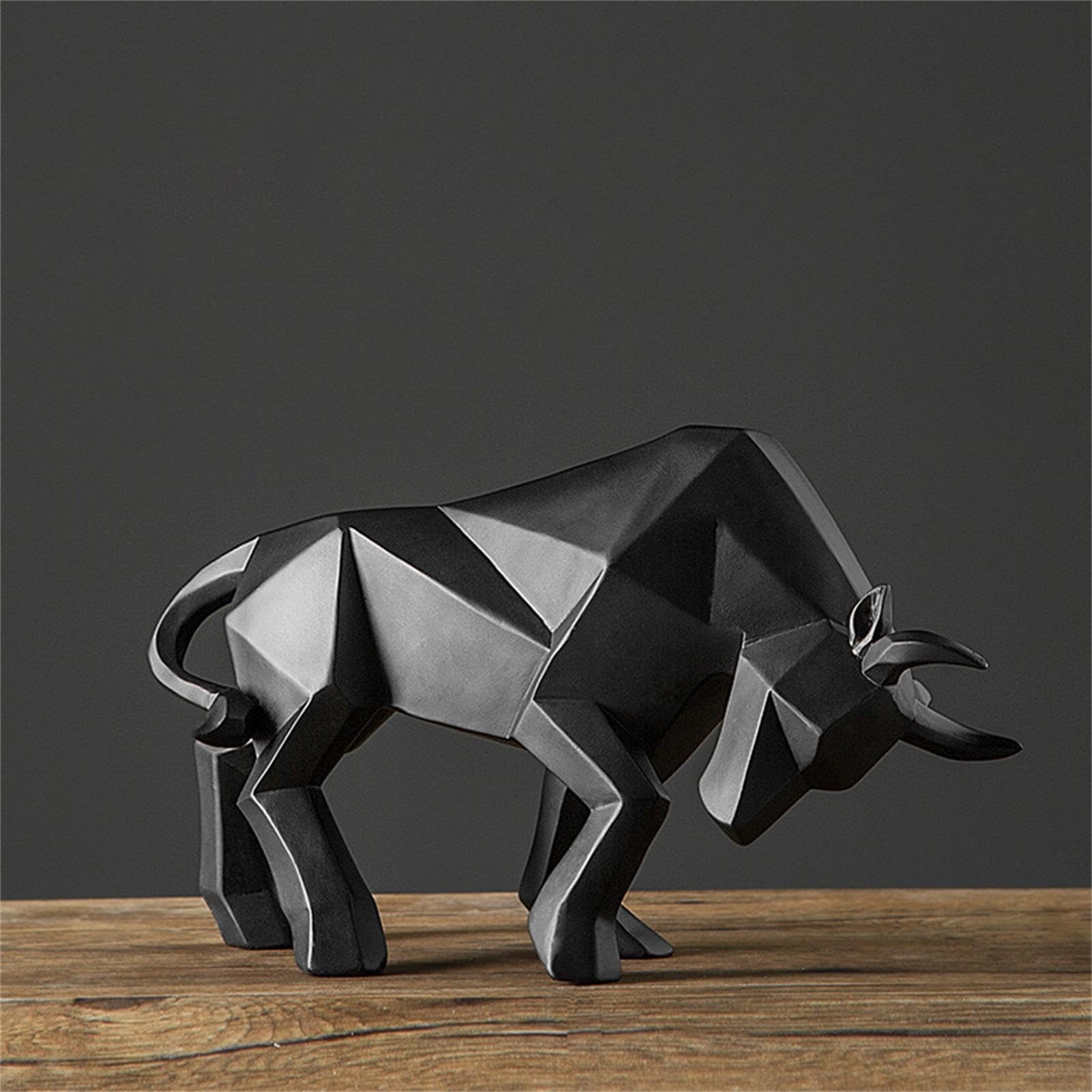Figura geométrica de Buey para decoración de Escritorio, Estatua del árbol | estatuas de Animales del árbol, taurinos de Resina, Escultura de Animales, decoración de Mesa 'uf