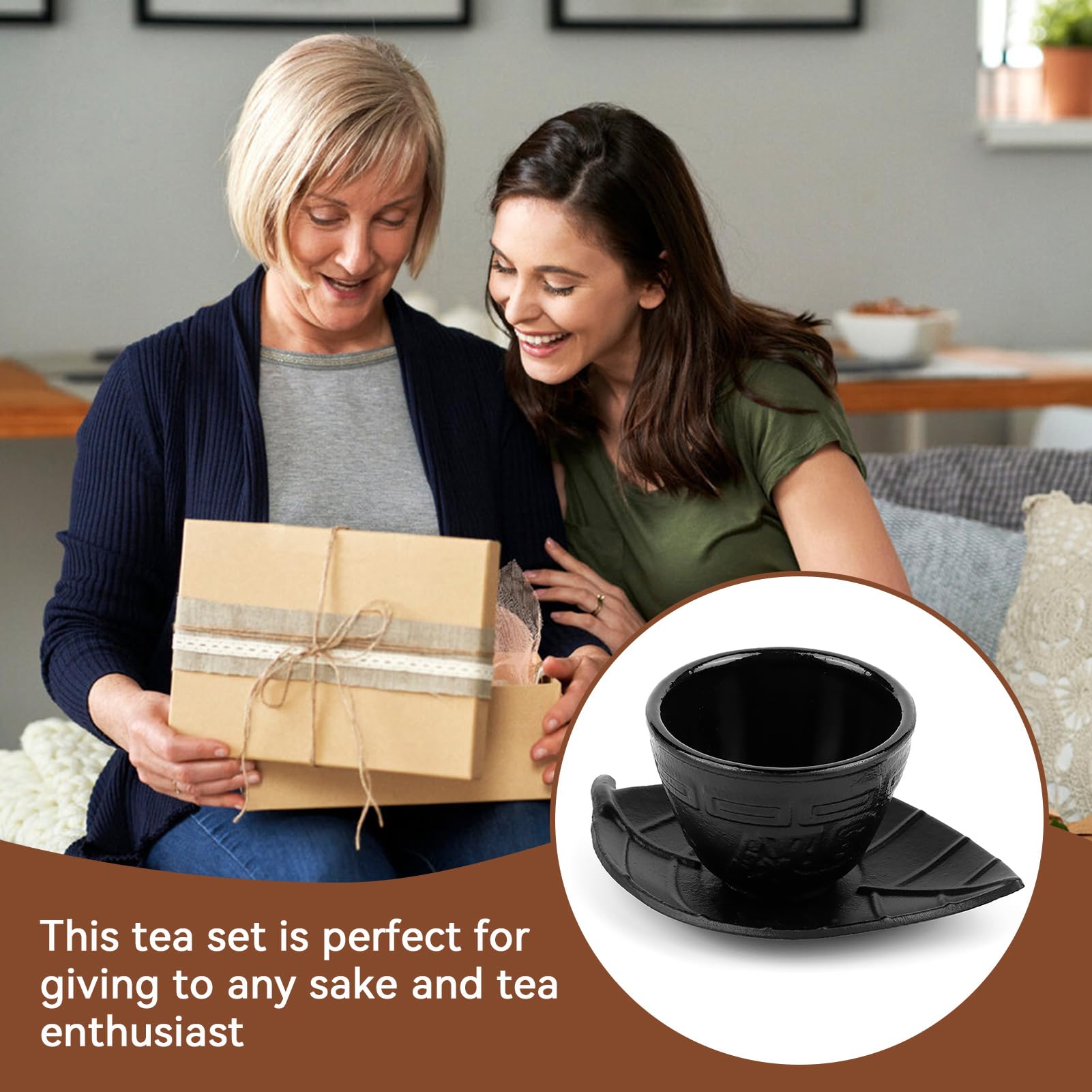 Amazon.com | Japanese Style Tea Cups Set, Vintage Cast Iron Tea