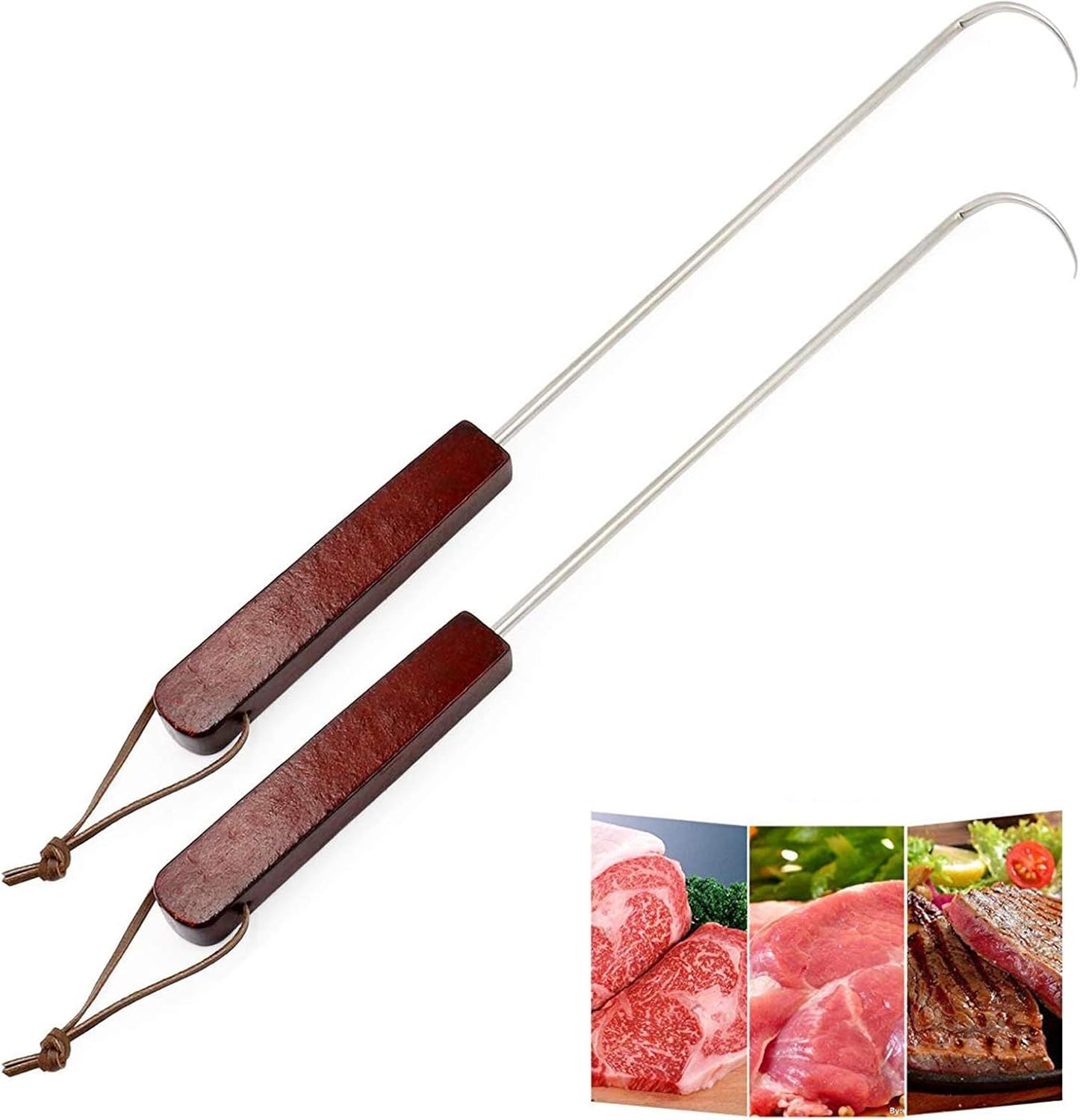 Unbrands 18" Food Flipper Hooks Stainless Steel BBQ Meat