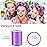 Acejoz Hair Rollers, 12Pcs Large Self-Grip Hair Curlers with 12Pcs Stainless Steel Duckbill Clips, for Long Medium Thick Hair Volume (Purple)