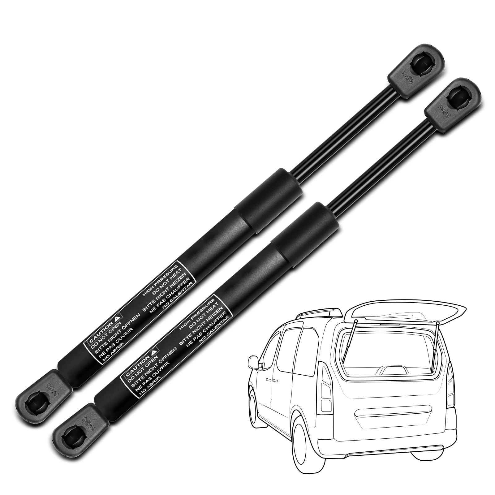 Amazon.com: 2pcs Rear Glass Window Lift Support Struts Gas Shock