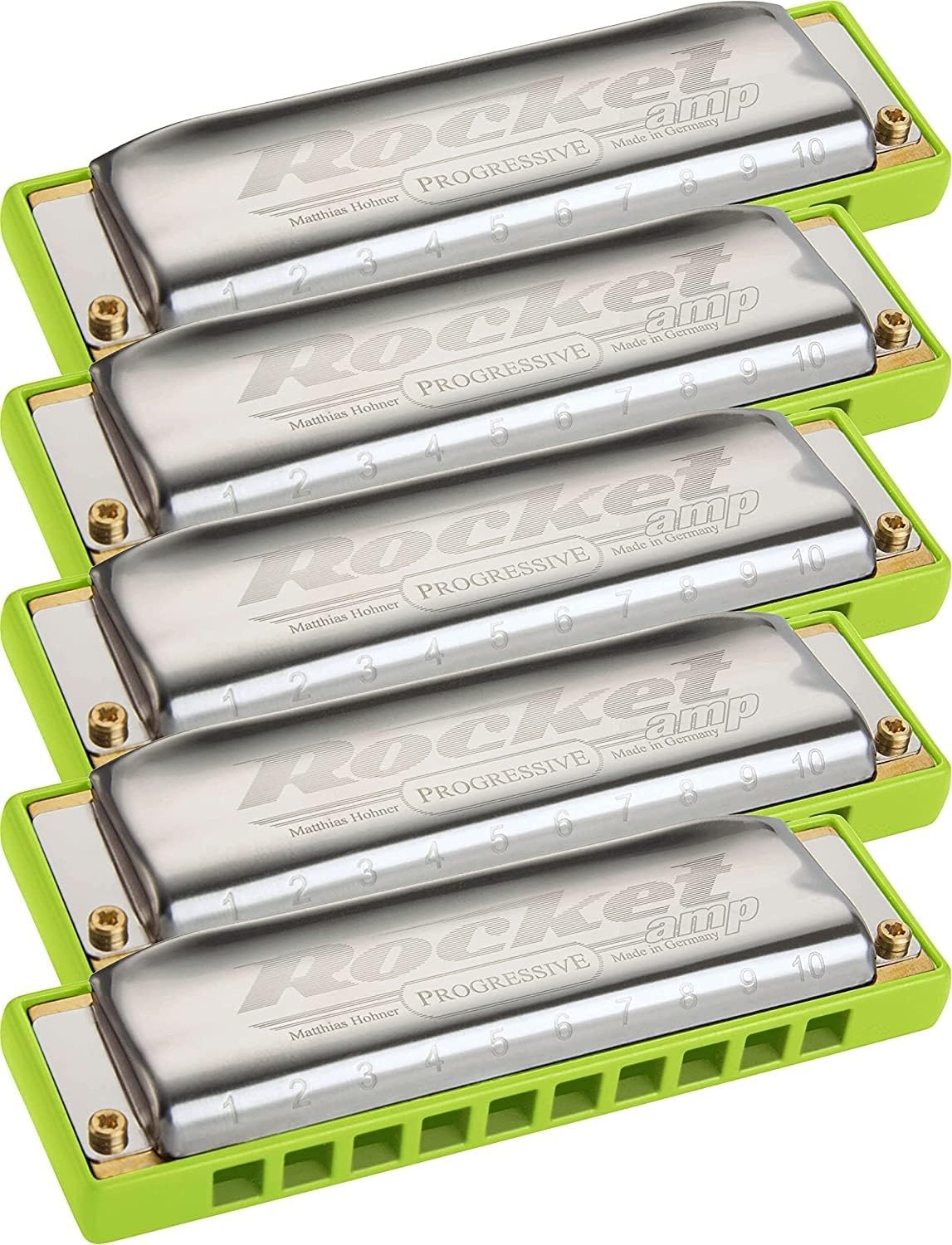 HOHNER Rocket-Amp Harmonica Pack of 5 in C/G/A/D/Bb