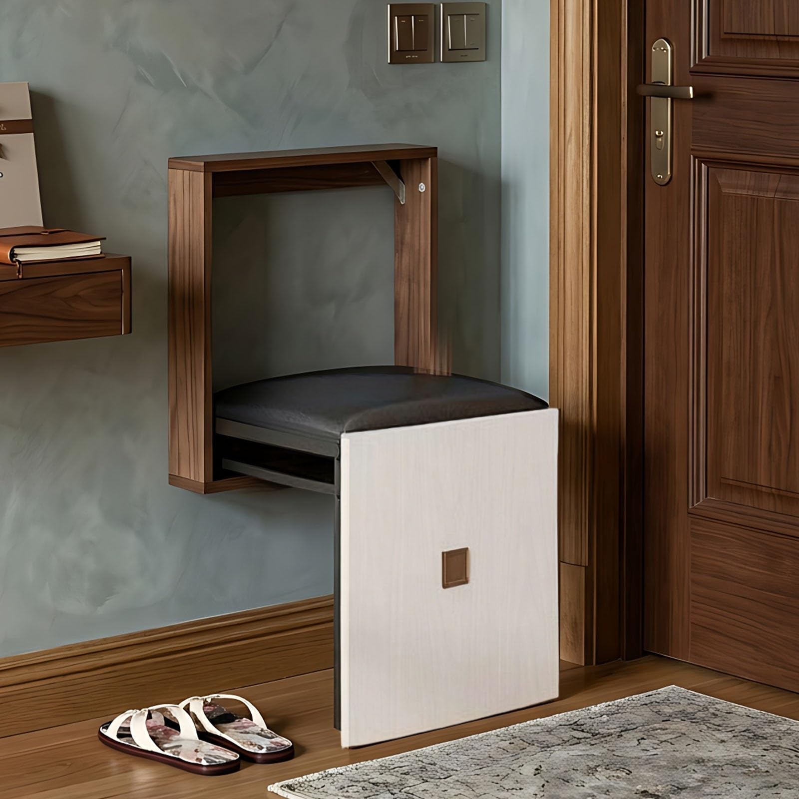 Chaise pliante murale pour un accueil chaleureux dans votre couloir