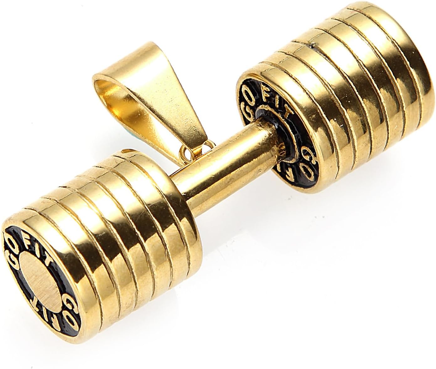 Fashion Jewelry Dumbbell Fitness Men's Stainless Steel Barbell Pendant Necklace