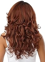 Vista 4 de Outre Peluca de encaje frontal 360 de 13 x 6 pulgadas atada a mano VELORA (terciopelo rojo DR)