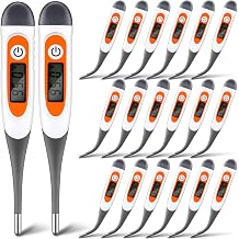 TrelaCo 20 Pcs Digital Thermometer Bulk for Adults, Gray