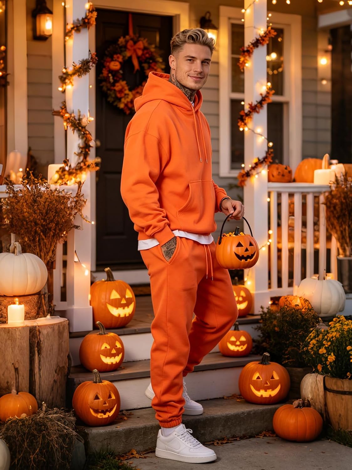 2 Piece Sweat suits for Men Fleece Tracksuit Hoodies Jogging Suits