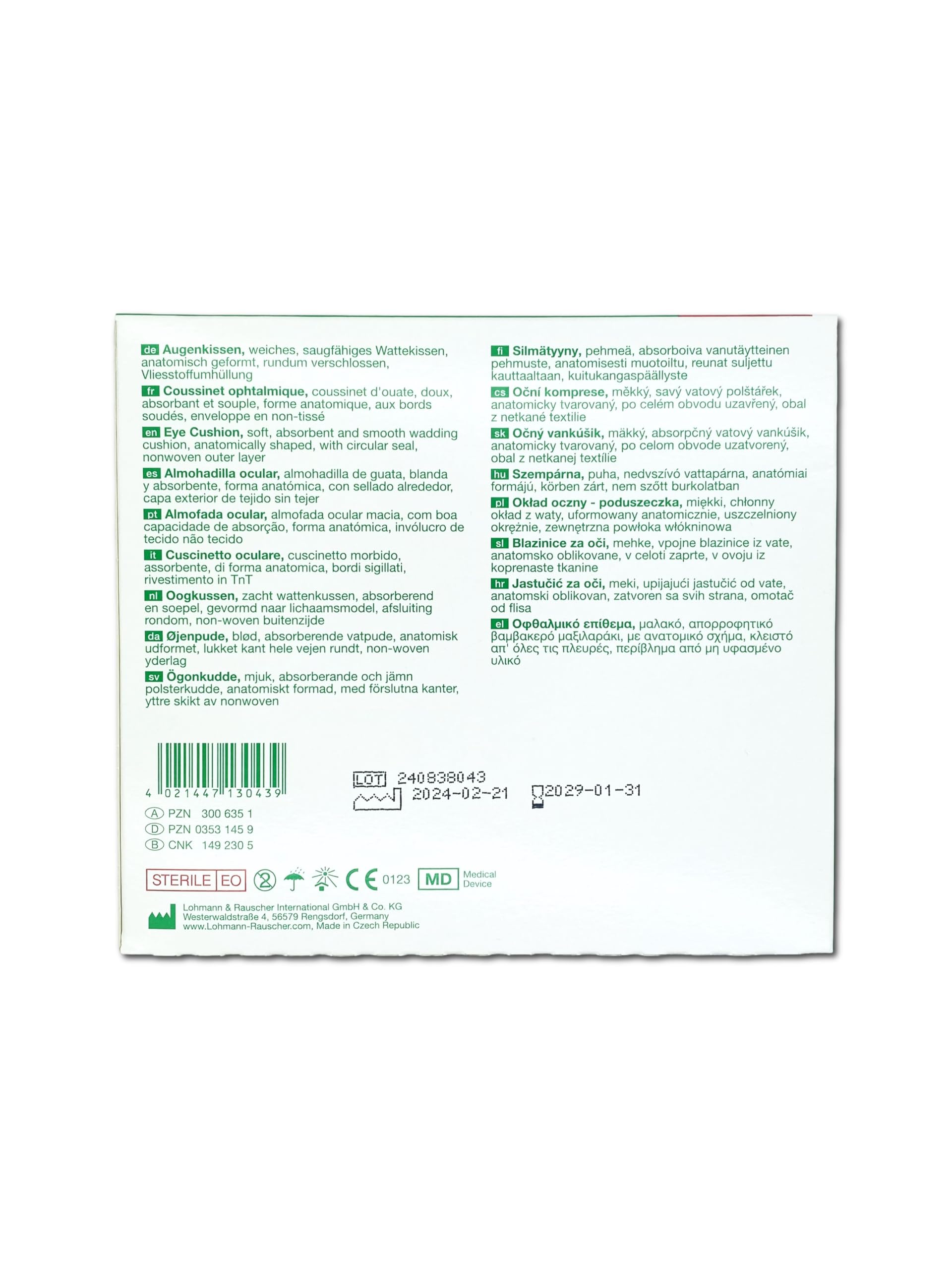 Lohmann & Rauscher, Pro-ophta Augenkissen 6,2x7,2cm (25-er pack)