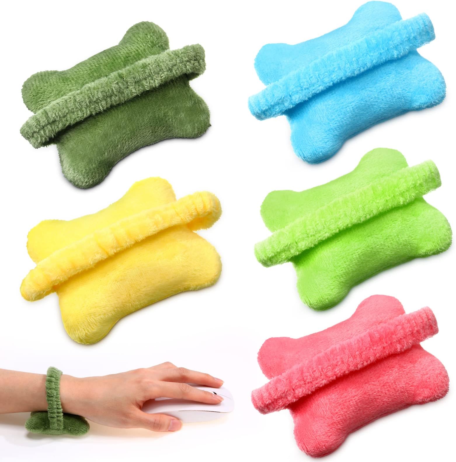 5 Pcs Colored Keyboard Wrist Rest Comfortable Mouse Wrist