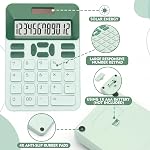 Sportsvoutdoors Calculateur standard vert, 12 Chiffre LCD Affichage, Bureau, Maison, École, Boutique