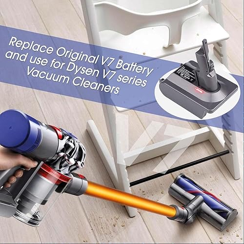 Miniatura 7 de TPDL Adaptador de batería para Dyson V7, para batería Dewalt de 20 V, convertidor a Dyson 21.6V V7 convertidor de vacío de mano absoluto, Motorhead