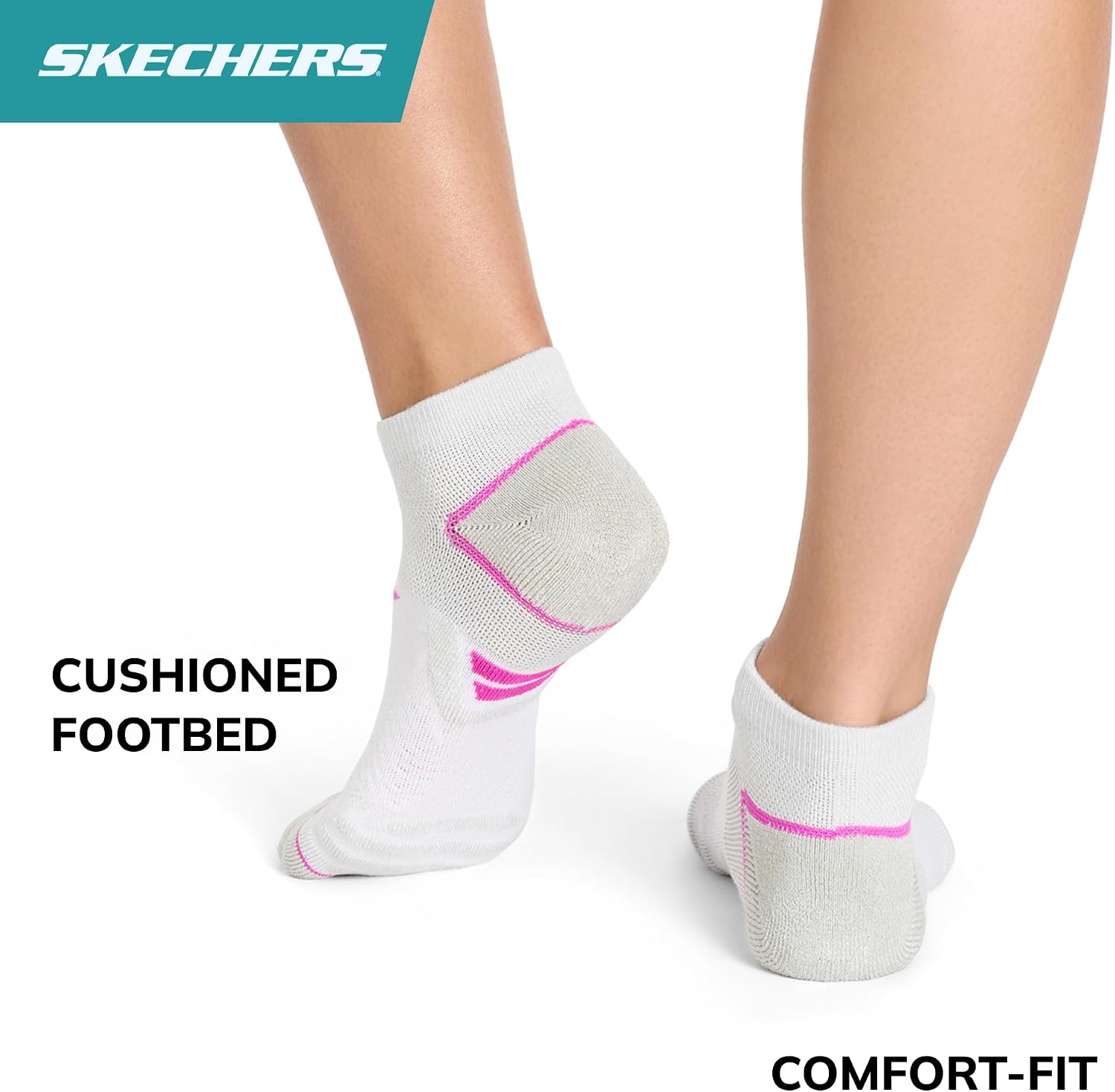 Skechers Women's 3-pack Performance Golf Low Cut Socks, Odor Control & Mesh Ventilation image 5