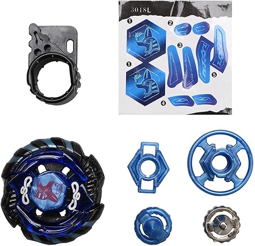 Miniatura 4 de Battling Top Toys - Bay Burst Stater Spinning Top Booster Blue Mercury Anubius 85XF Bey Battle Metal Fusion con juego de lanzador LL2 negro (azul