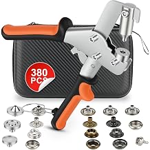 Heavy Duty Snap Fastener Tool Kit,100 Sets Heavy-Duty Snap Button Kit for Fabric,DIY Sewing,Leather,Boat Cover,Canvas,Tarps,Repairs