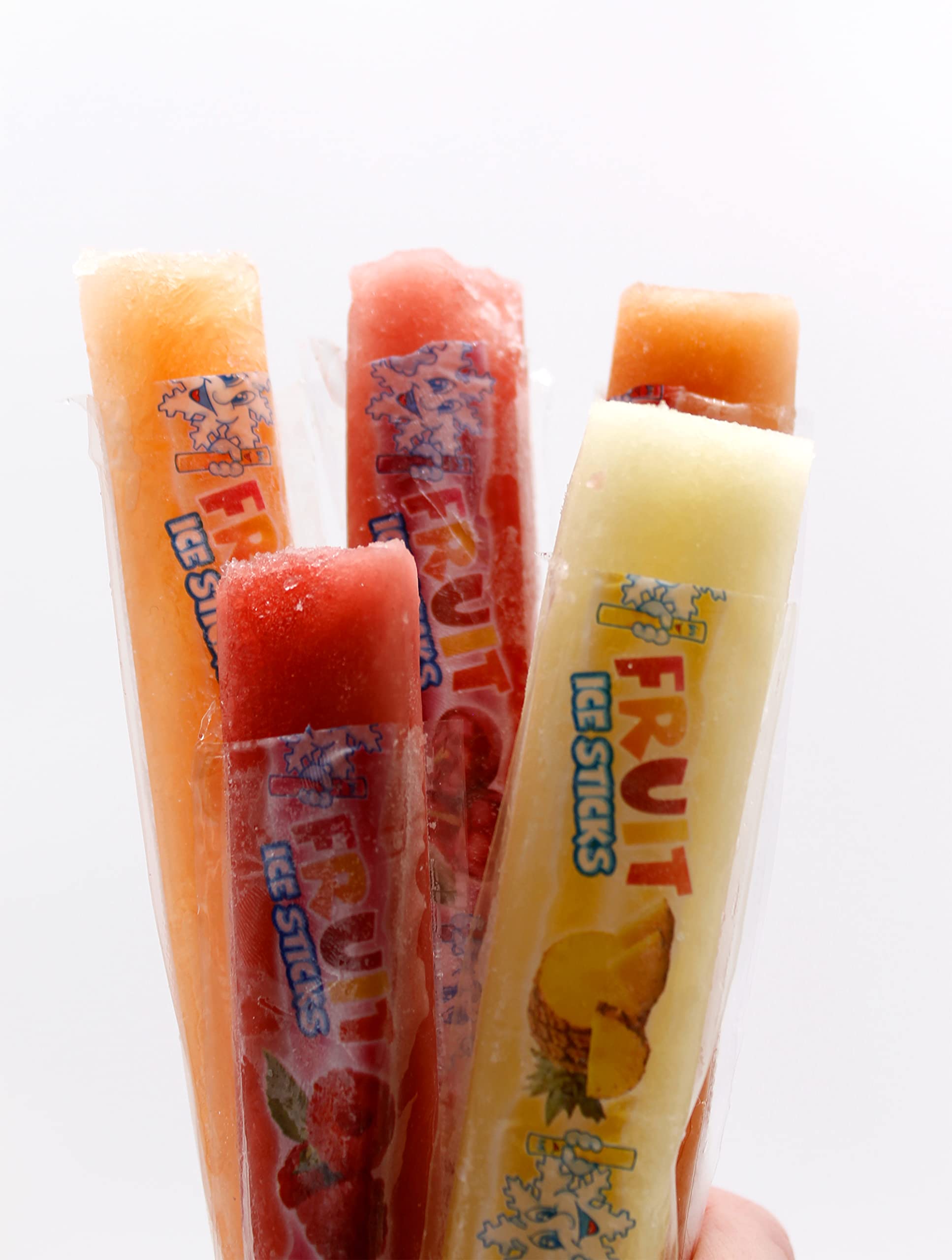 Alaska Boy Icesticks Fruit (20x 500ml) | 200x Wassereis mit je 50ml | Vegan | Glutenfrei | Laktosefrei | Wassereis-Großpackung mit Fruchtsaft | 5x Geschmacksrichtungen Stangeneis zum einfrieren
