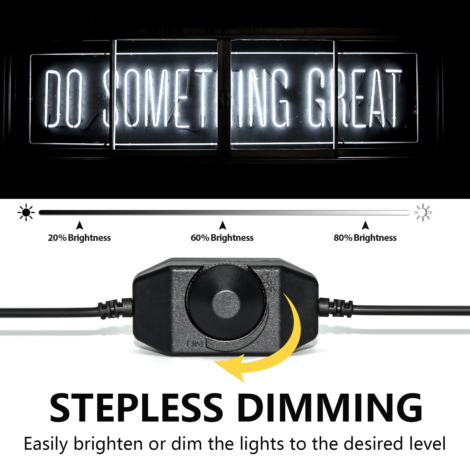 EUGOBRTEN Hollywood Style Vanity Make Up Light, 6.6ft/2M Ultra Bright White and Warm White LED neon Lights, Dimmable Touch Control Lights Strip