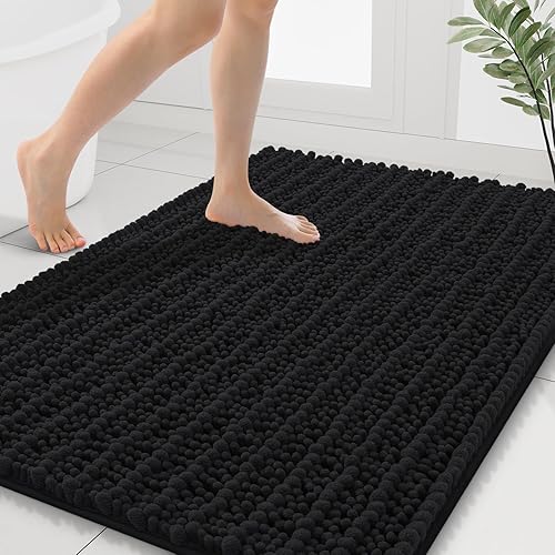 Miniatura 259 de Smiry Alfombras de Baño 24 x 16 pulgadas, Tapetes de Baño de Chenilla Extra Suaves y Absorbentes, Respaldo de Goma Antideslizante, Lavable a Azul