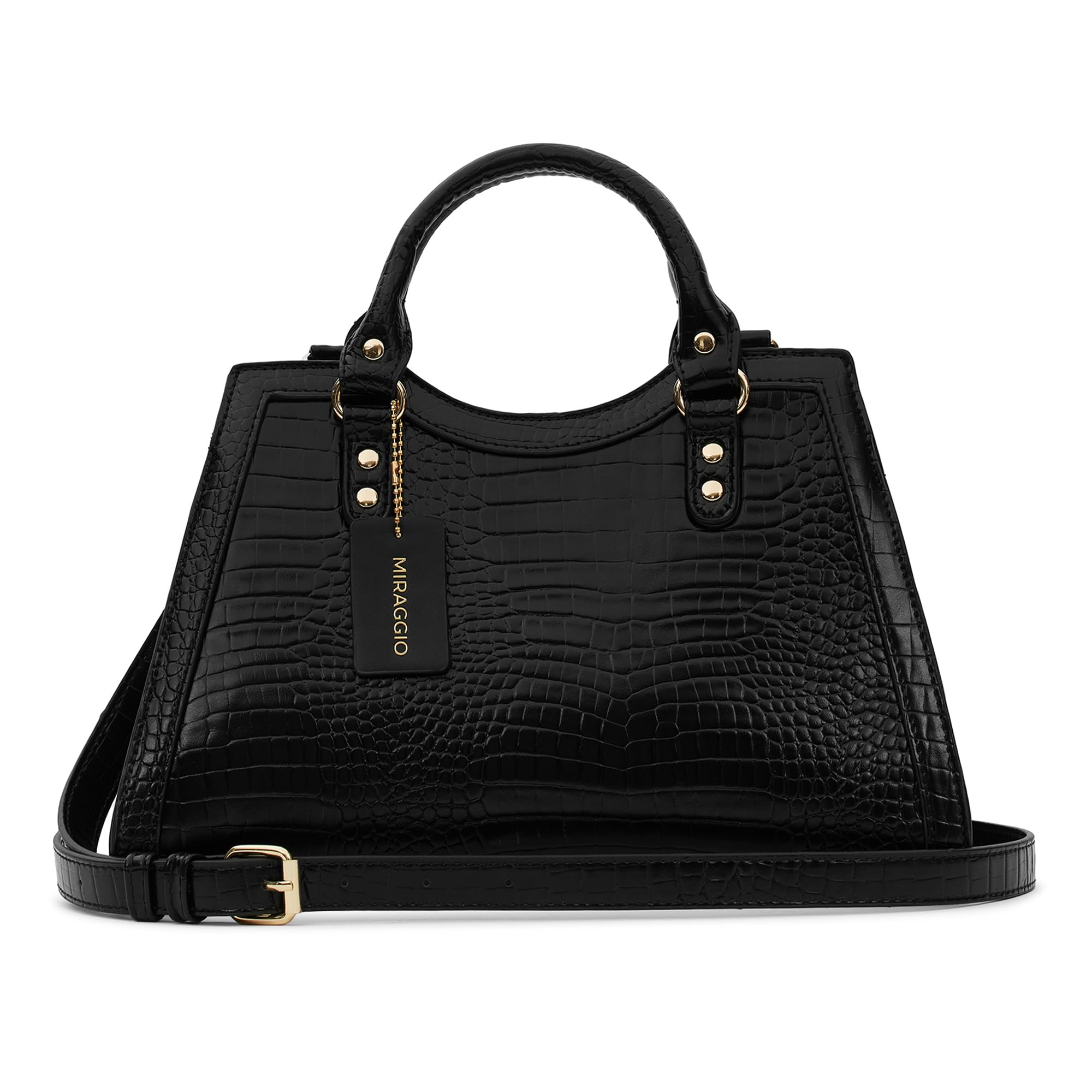 Willow Croc-Textured Handbag for Women with Detachable & Adjustable Sling/Crossbody Bag-image-33
