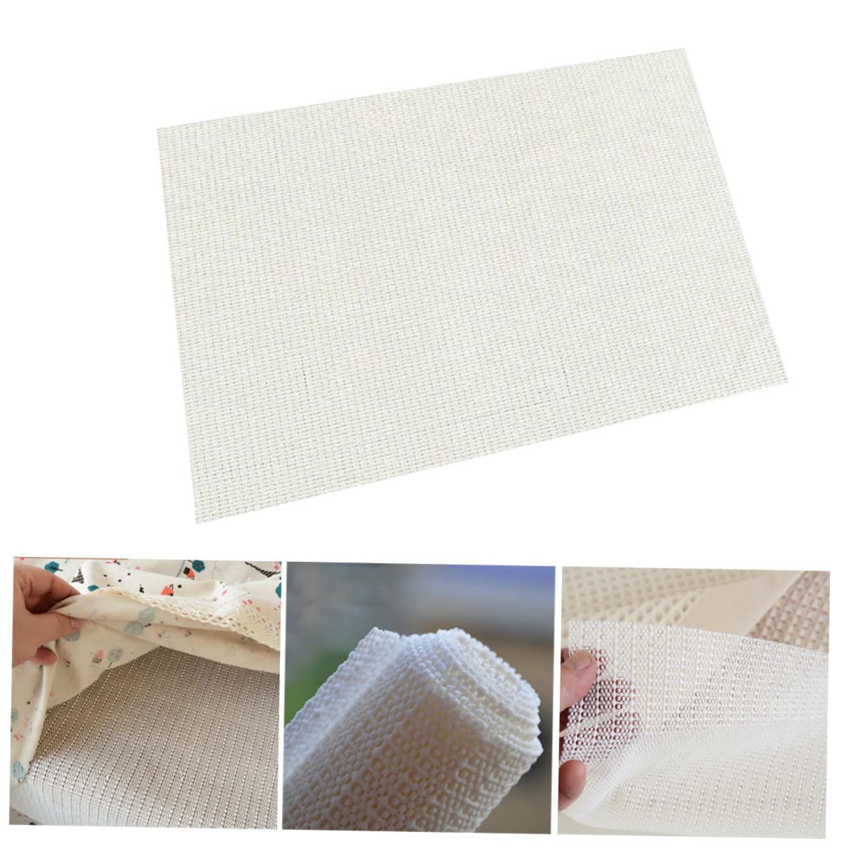 Tapis antidérapant PVC découpable blanc revêtement sol salle de bain