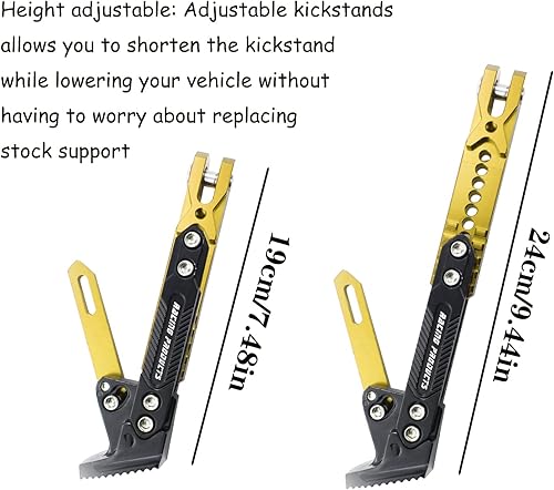 Miniatura 3 de Adsspro Soporte de patas de motocicleta universal, accesorios de soporte de patas de motocicleta modificado CNC de aleación de aluminio, soporte de
