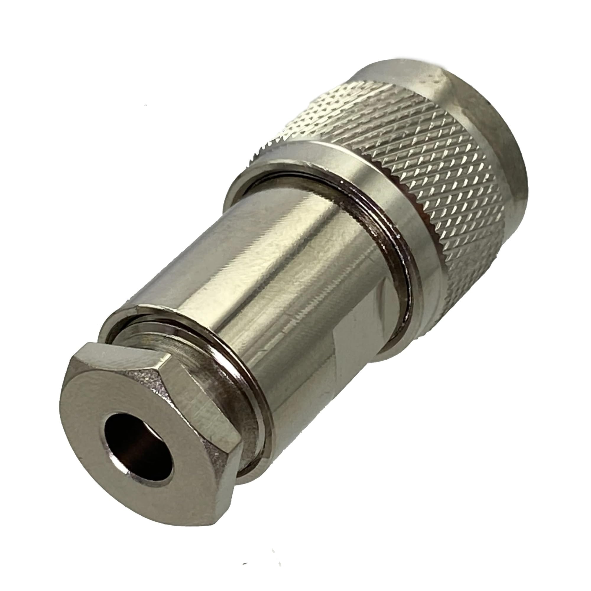 10 Uds N conector macho abrazadera RG58 RG142 LMR195 RG400 Cable RF Coaxial latón terminales de recto