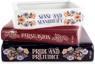 Steel Mill & Co Original Small Book-Shaped Decorative Planter, Ceramic P...