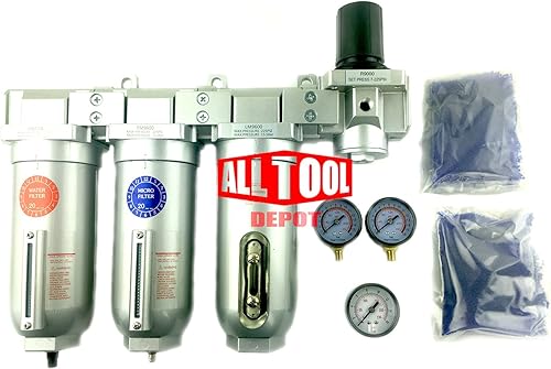 Miniatura 5 de 1 Inline Aire Comprimido Regulador Filtro Separador de humedad trampa secador de desecante Combo