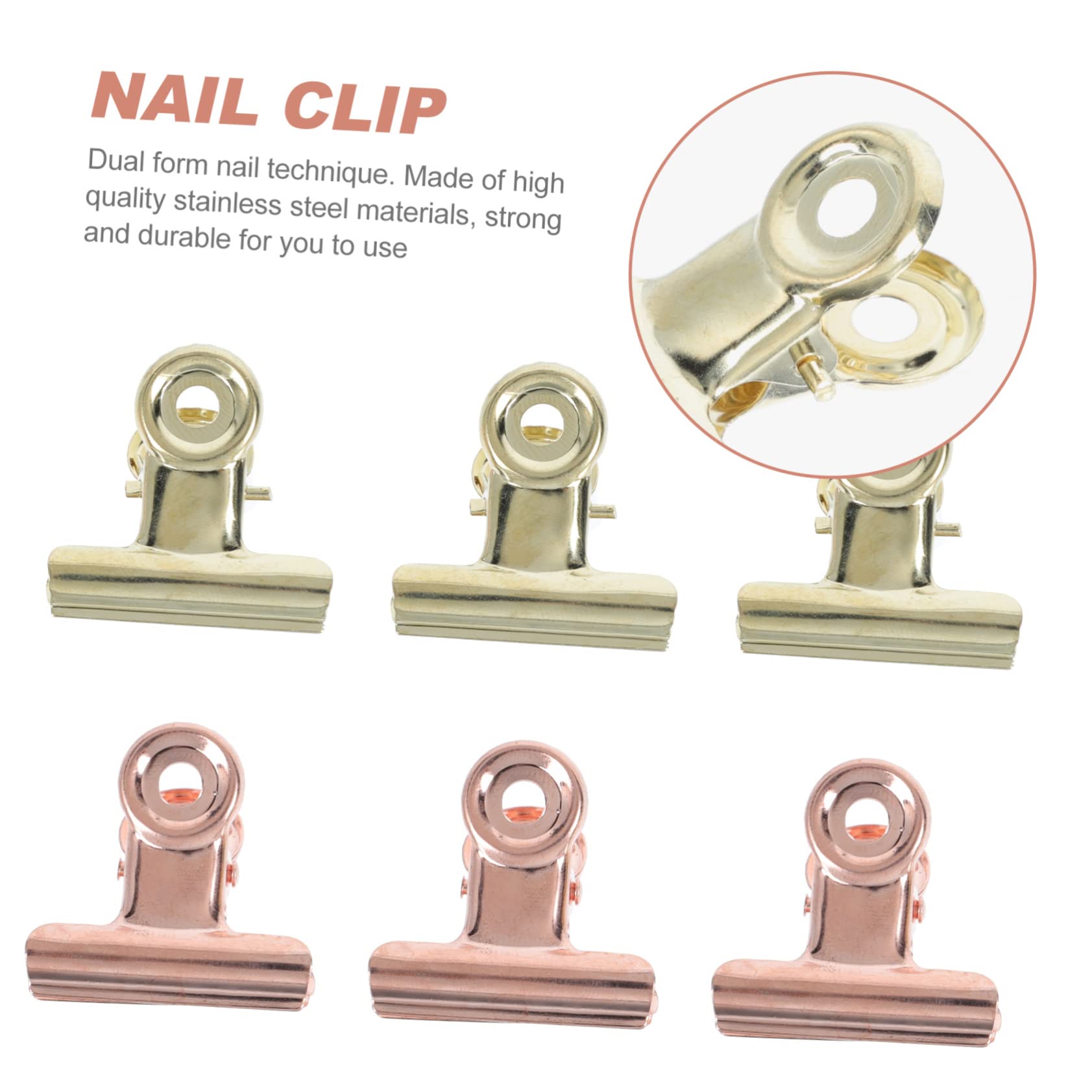 FRCOLOR 5 Set Di Pinze Per Unghie Spesse Pinze Di Fissaggio Per Manicure Pinze Per Nail Art Pinze Per Unghie Finte Design Innovativo Per Unghie 12 Pezzi*5
