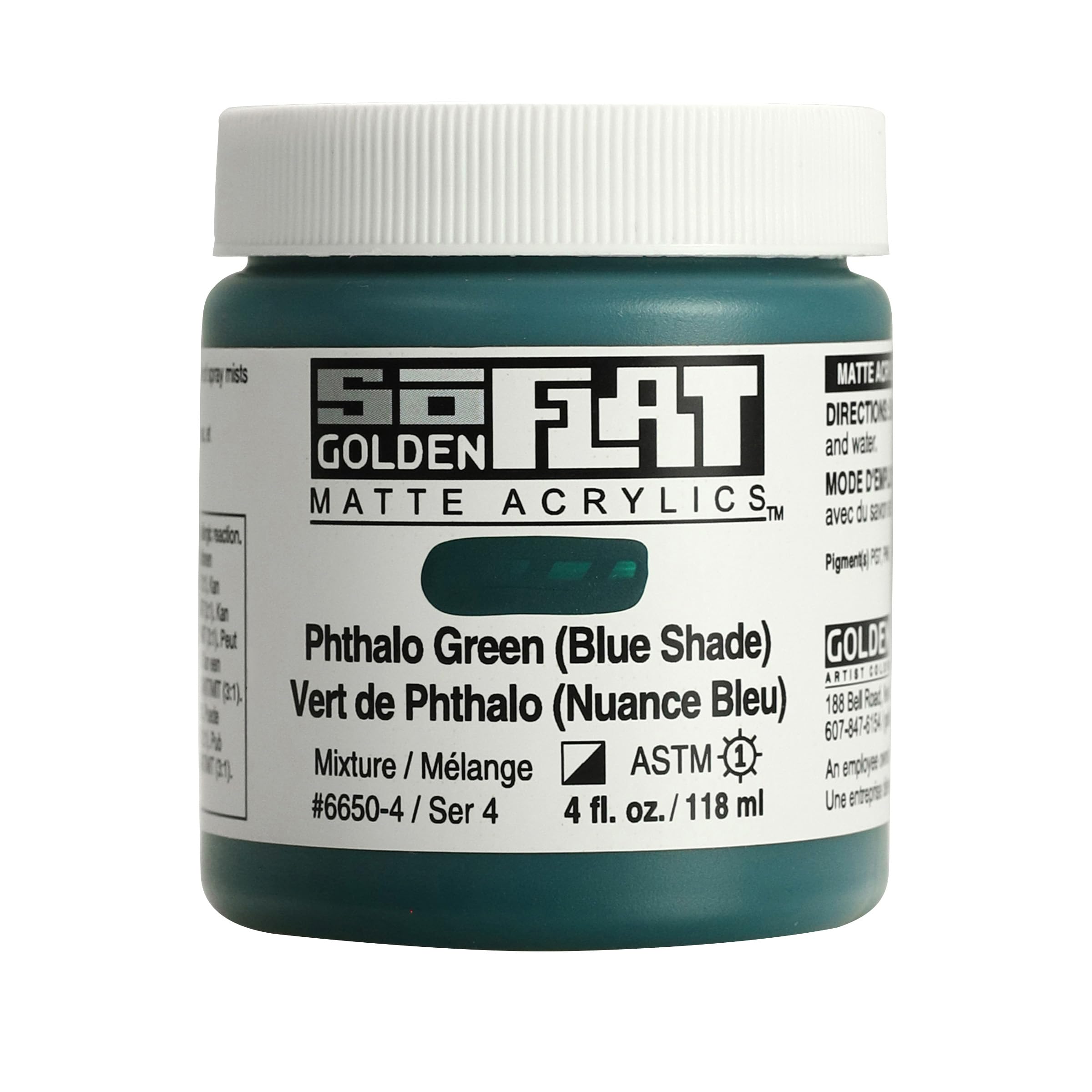 Golden Phthalo Green (Blue Shade) : Soflat : Matte Acrylic Paint : 118Ml :