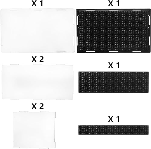 Miniatura 2 de ZEAYEA Paquete de 2 vitrinas para bloques de figuras de acción de minifigura, caja de exhibición de acrílico con 3 escalones móviles, escaparate a