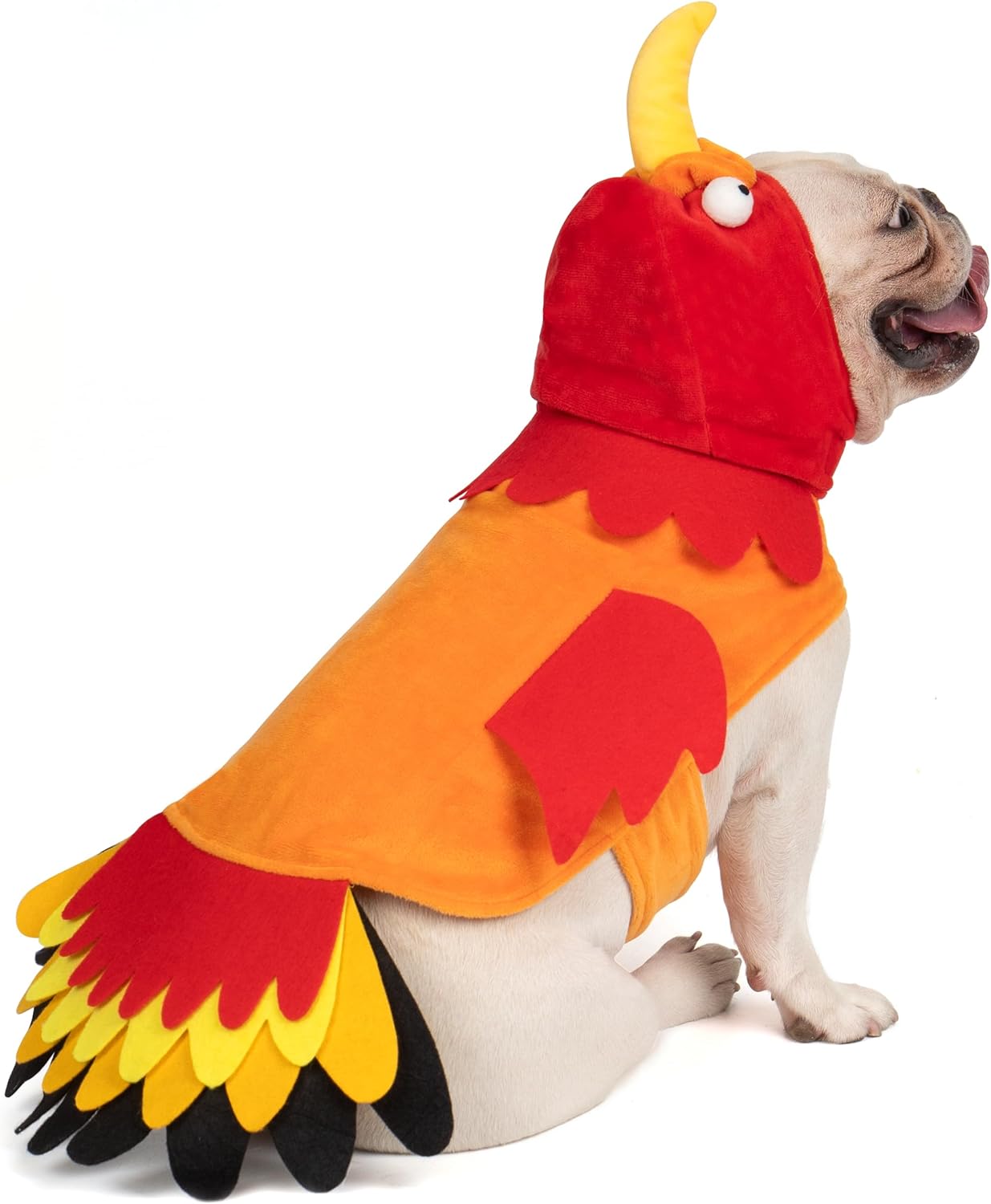 cyeollo Large Dog Chicken Costume Halloween Pet Costumes Cosplay Outfits Cute Dog Hoodies Coats Medium Large Dogs Clothes, Yellow Chicken XXL