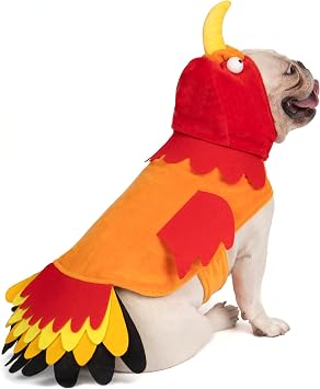 cyeollo Dog Turkey Costume Cute Funny Thanksgiving Dog Costume Pet Outfits Holiday Costumes for Small Medium Large Dogs, M