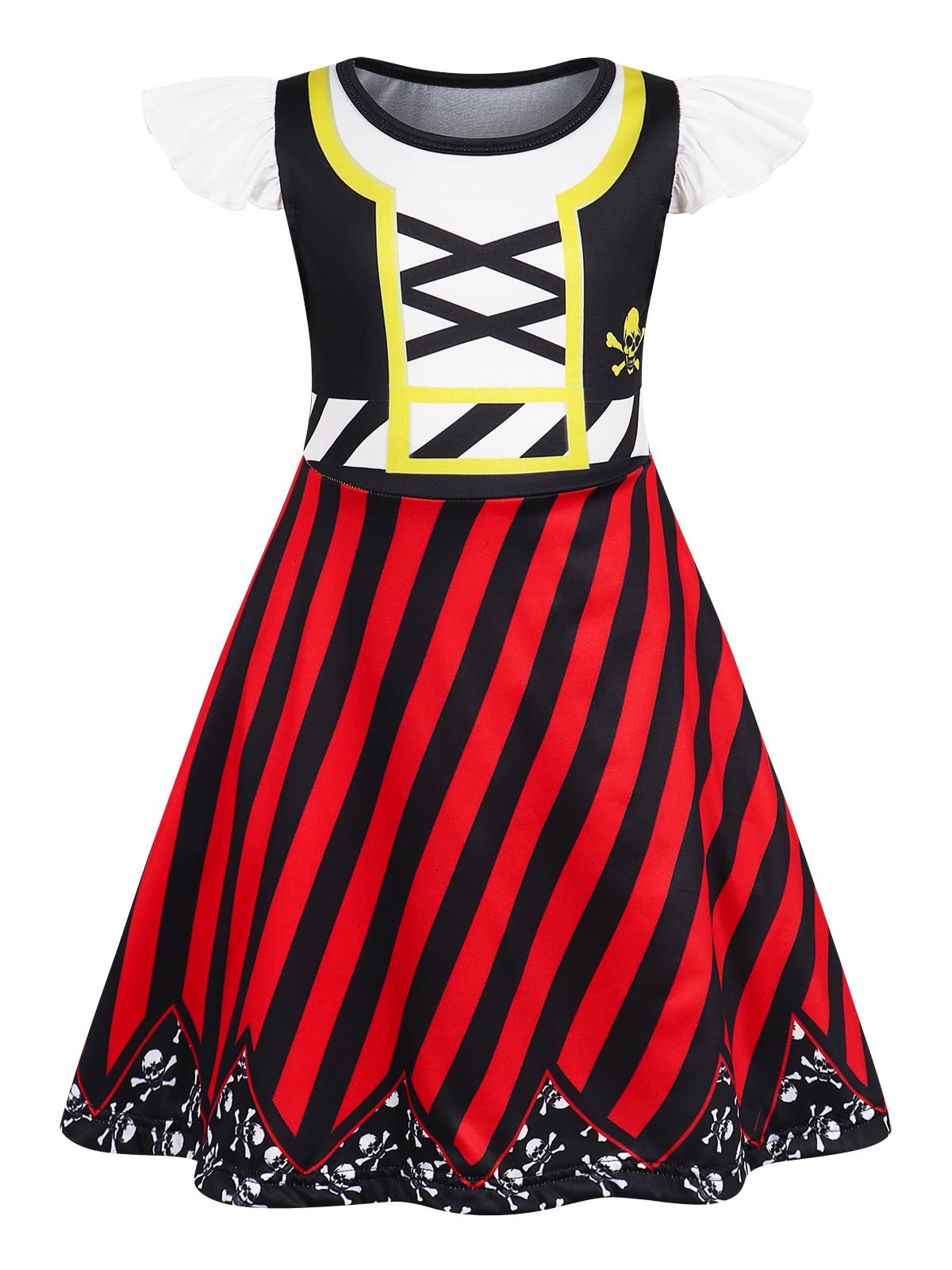 AmzBarley Princess Costume for Girls Halloween Outfit Kids Dress Up Clothes Age 1-10 Years Birthday Party Gifts — view 16