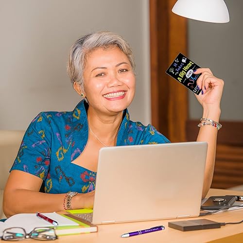 Miniatura 4 de Geyee 24 mini bolígrafos motivacionales, blocs de notas inspiradores, regalos de agradecimiento de Navidad, diarios pequeños, juego de bolígrafos