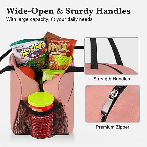 Miniatura 3 de Bolsa de almuerzo para mujer, lonchera para hombres, reutilizable, aislada, a prueba de fugas, bolsa térmica para alimentos, bolsa de alta capacidad