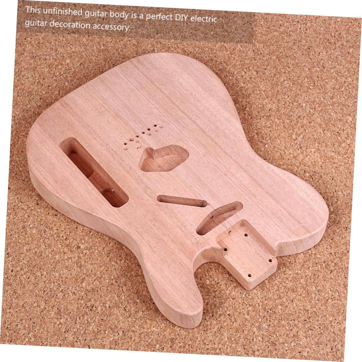 Electric Guitar Body Unfinished Wooden Guitar Replacement Part Easy to Nature