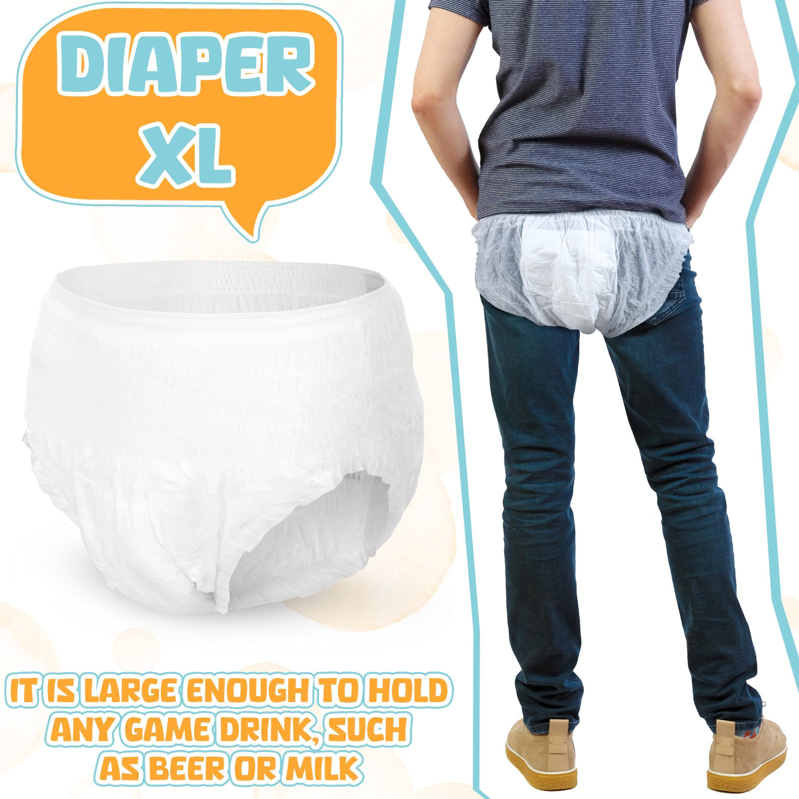 Hushee Set di 12 biberon per baby shower, in plastica, usa e getta, per rivelare il genere, per cambiare il pannolino, decorazione per giochi di gara (rosa)