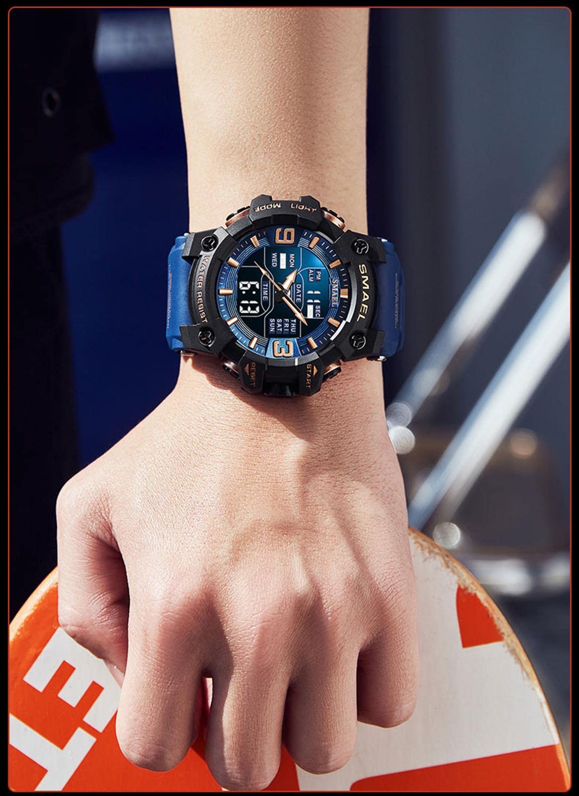 Montre De Sport pour Homme Numériques Montres Imperméable Digital Militaire Montres avec Alarme Mode Grand Cadran Montres