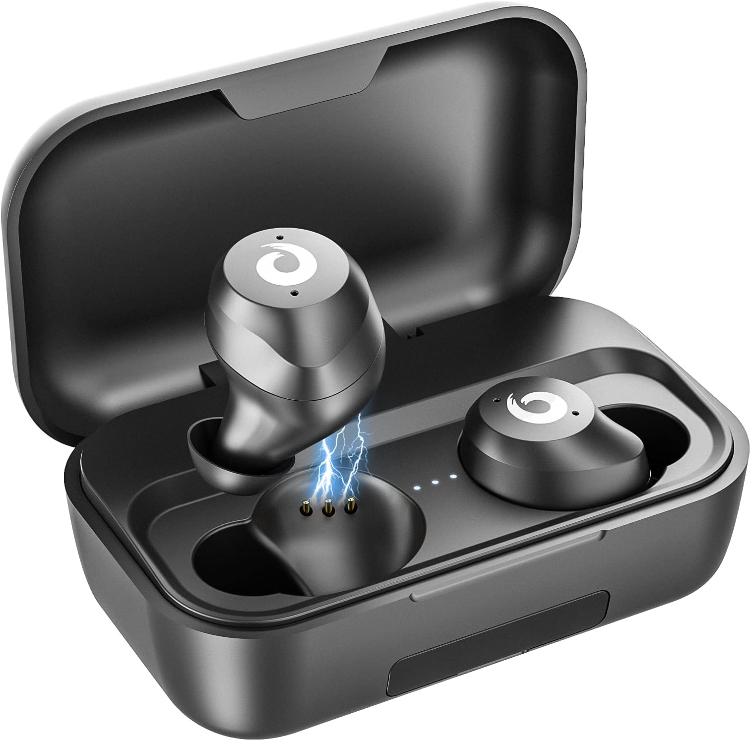 [Updated Version] Wireless Earbuds Bluetooth Headphones iKanzi IPX7 Waterproof 72H Cycle Play Time, 2200mAh Bluetooth 5.0 Auto Pairing Wireless Earphones Bluetooth Headset with Charging (Bright Black)
