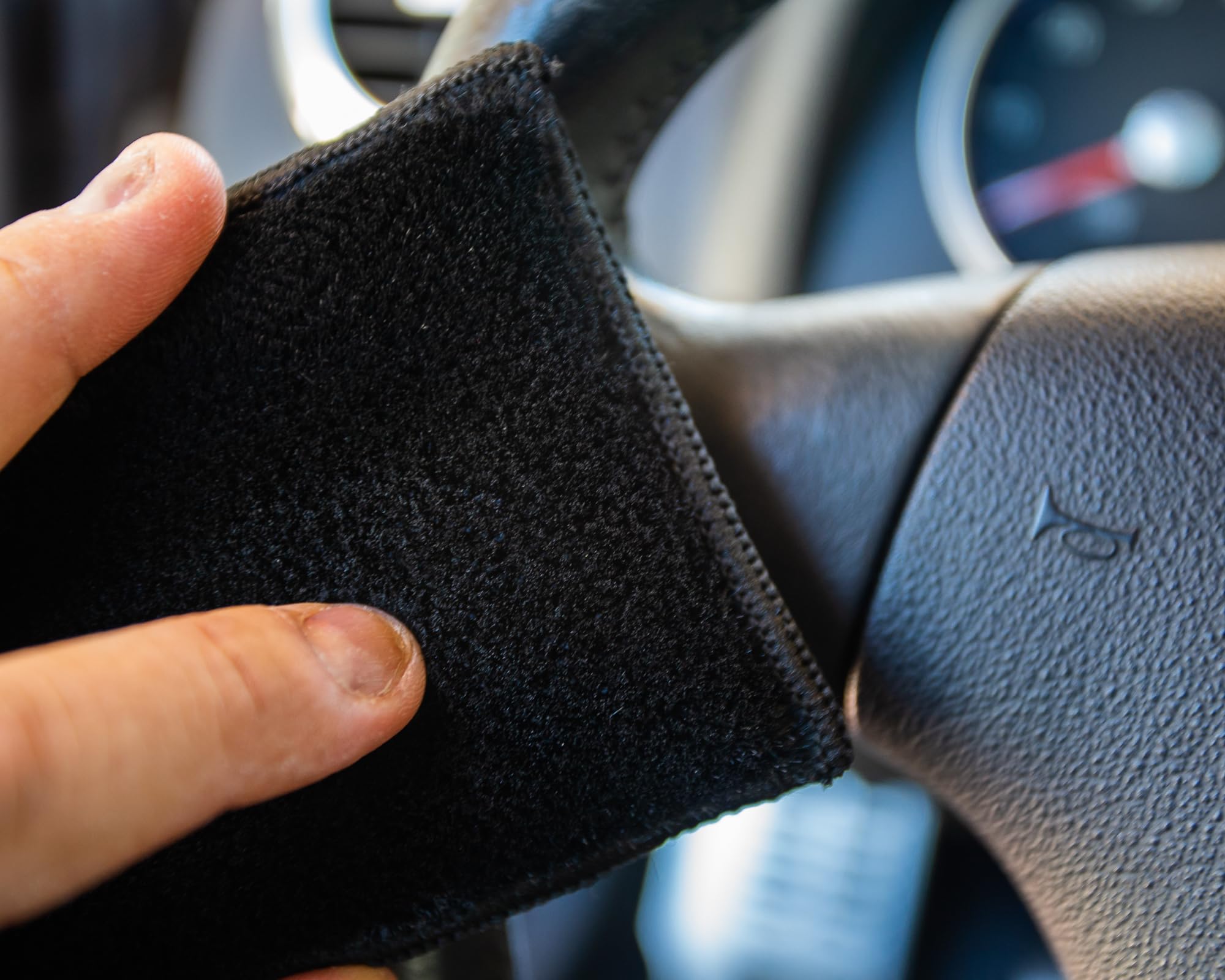 Almohadilla exfoliante de doble cara, limpieza interior del coche, eficaz en salpicaderos, consolas centrales, paneles de puerta, ribete de plástico, asientos de cuero, seguro para