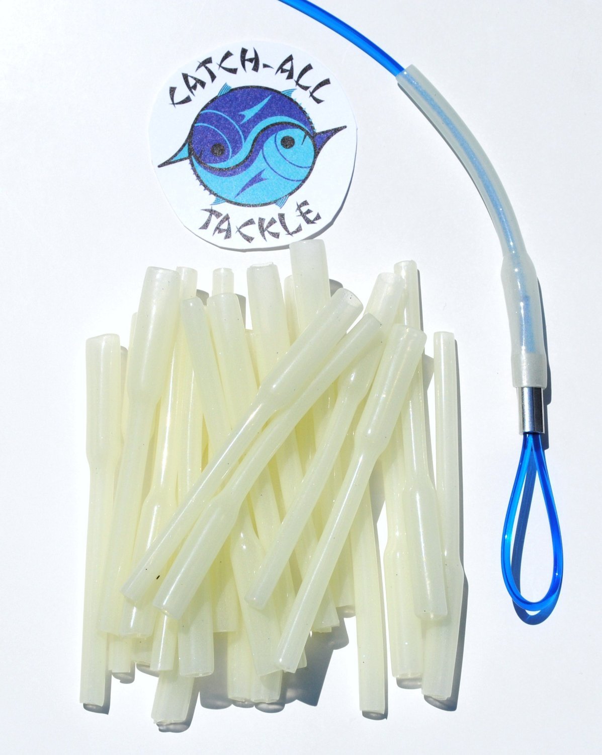 Catch All Tackle Glow Crimp Protectors Deep Drop Rigs 250 Pieces 3" Long