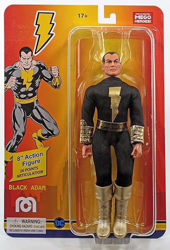 Mego Topps X DC Comics Black Adam - Figura de acción de 8 pulgadas
